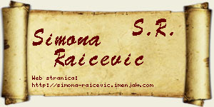 Simona Raičević vizit kartica